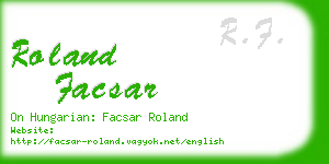 roland facsar business card